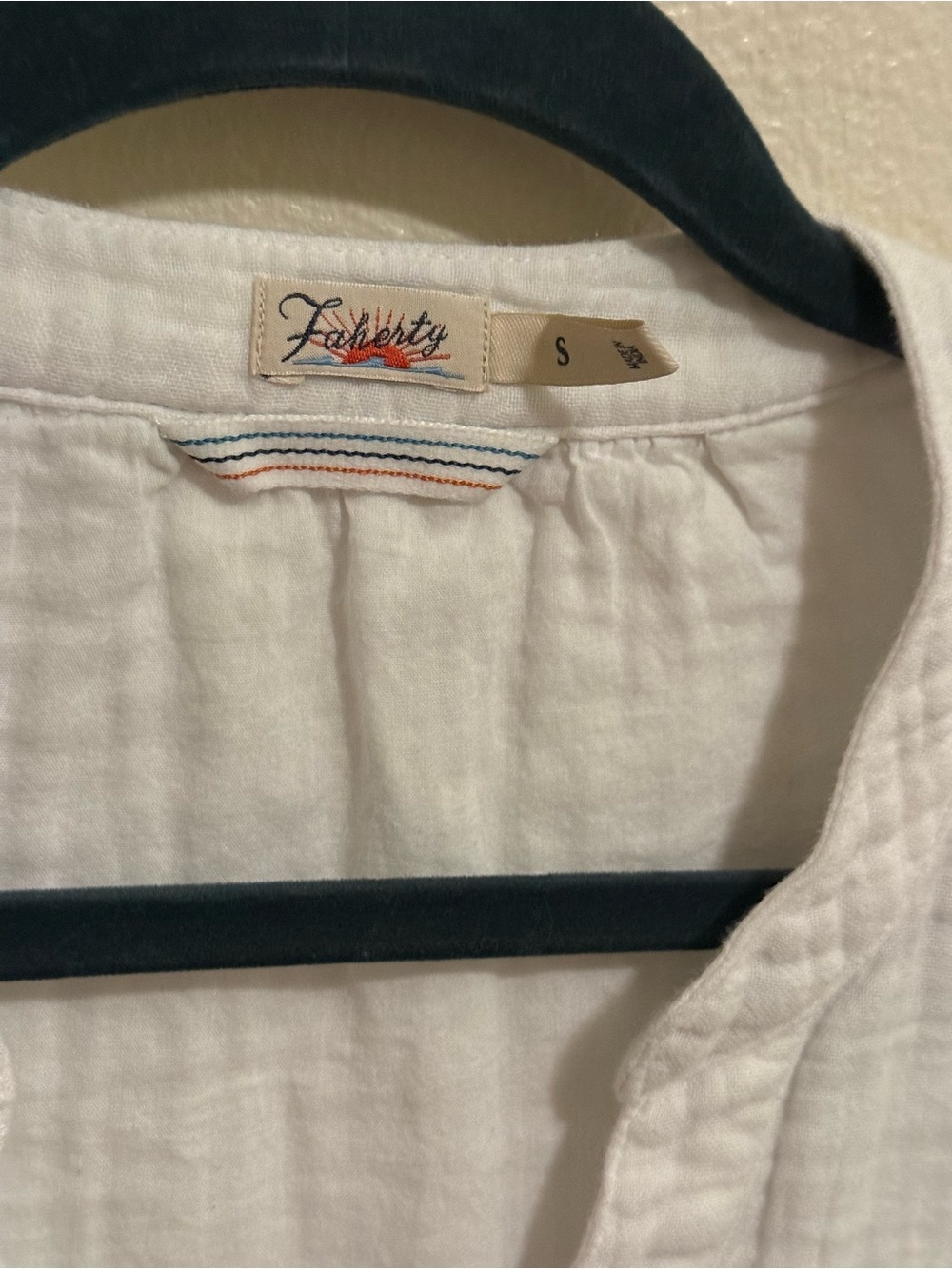 Faherty Dune Cotton Gauze Kasey Dress — White - Picture 3 of 4